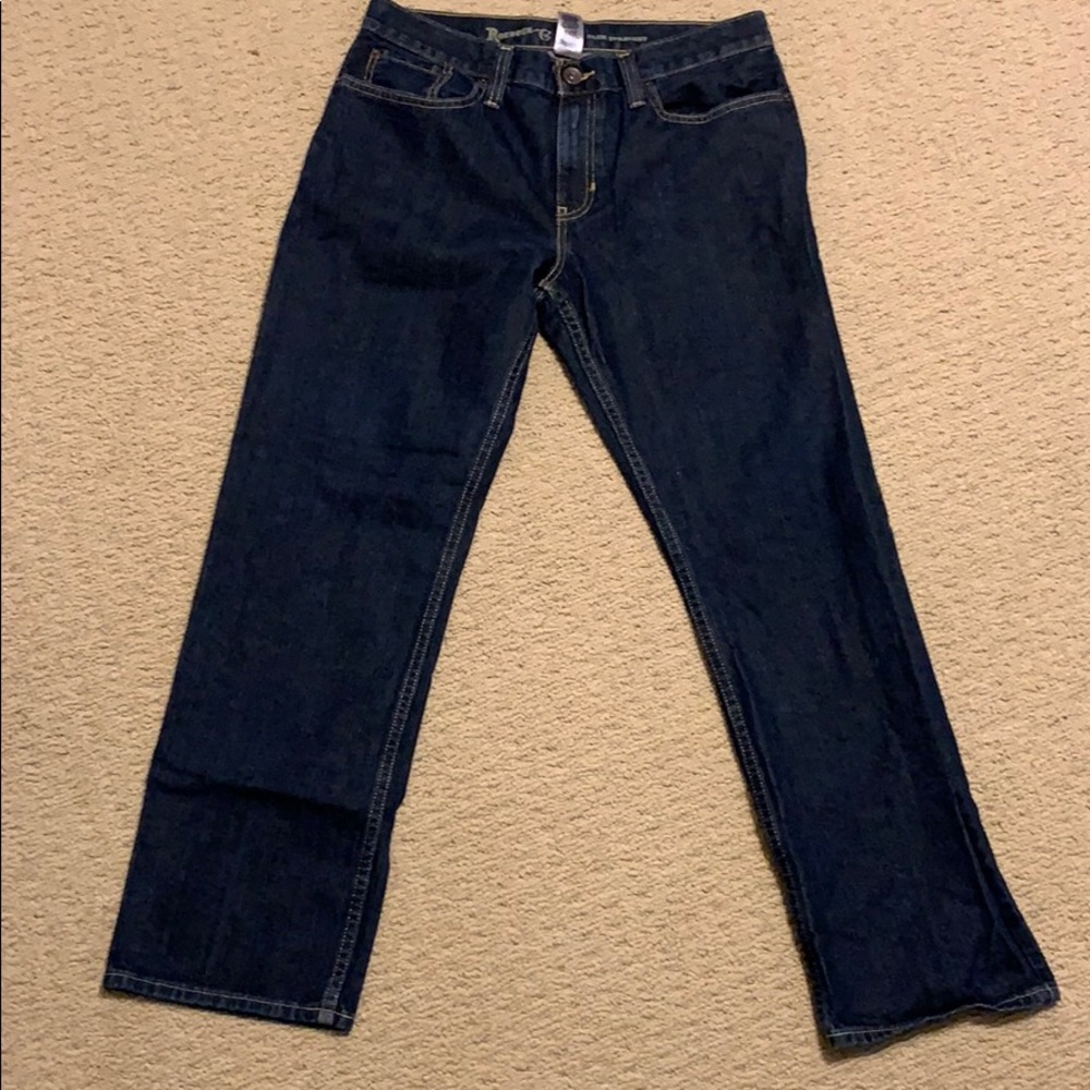 Roebuck and Co dark rinse blue jeans